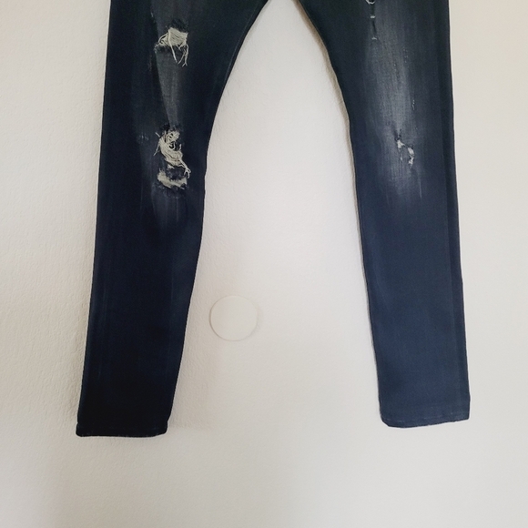 Cult of Individuality Mens Stilt Skinny Black Distressed Rip Denim Jeans 29x33 - Picture 8 of 11